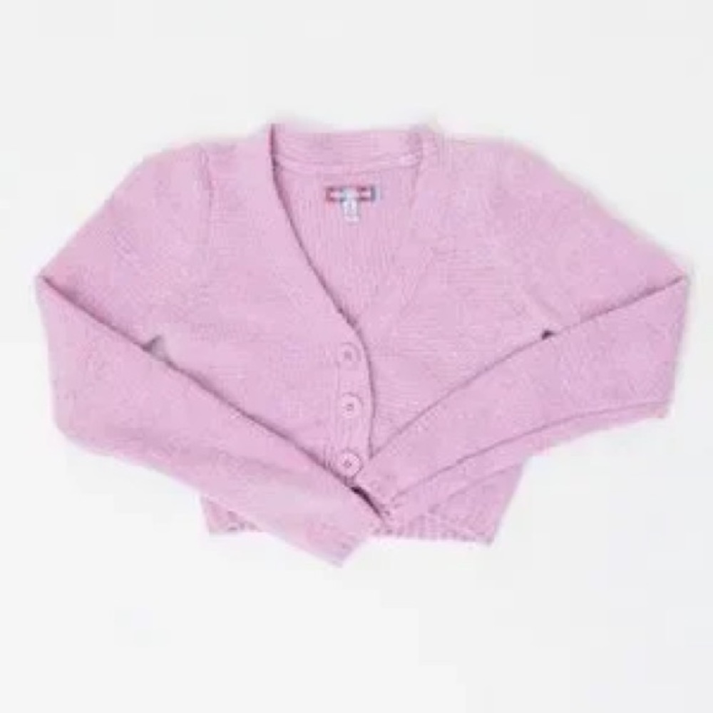 Urban Outfitters Dina Cropped Cardigan Violet